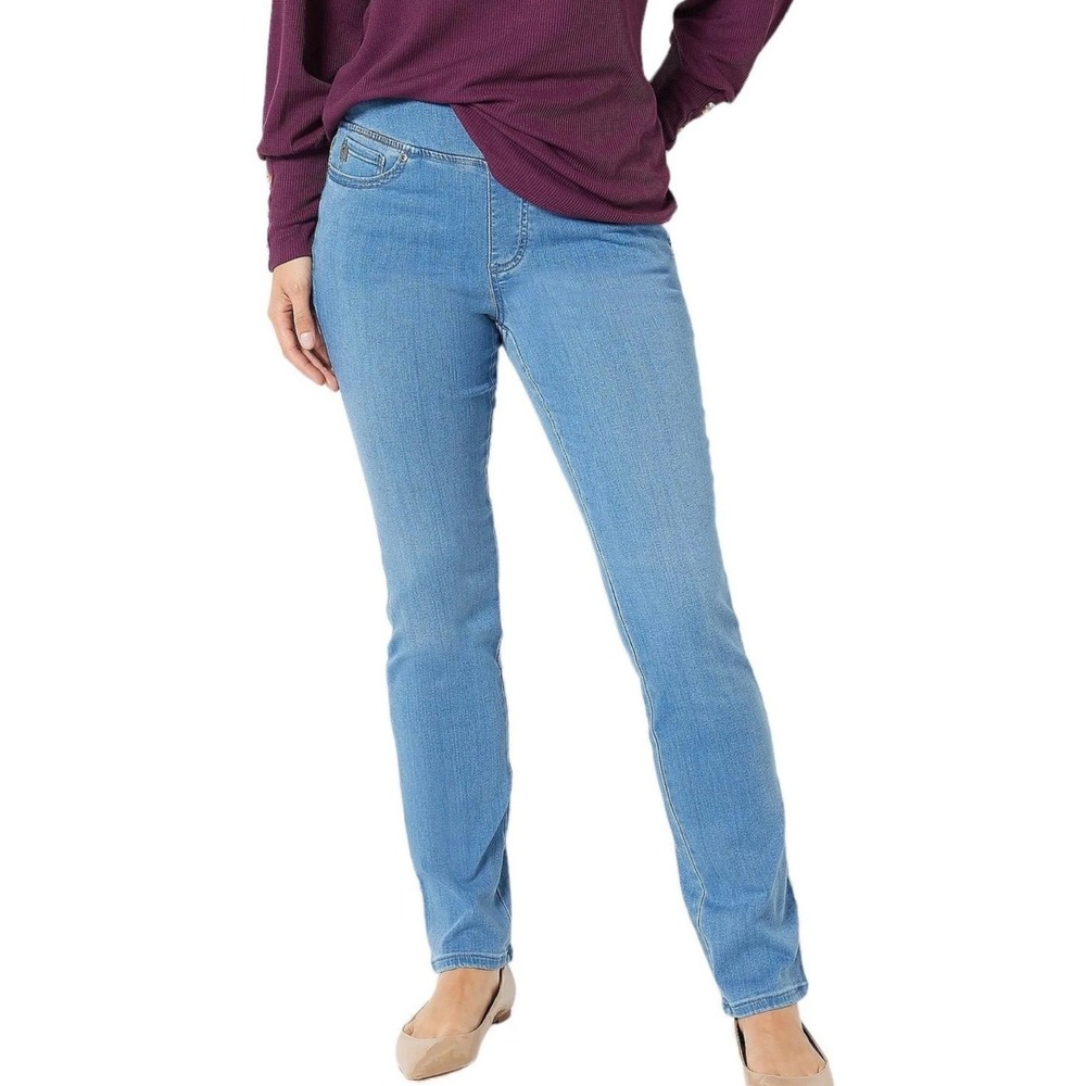Belle by Kim Gravel Primabelle Pull-On Jeans Classic Wash Blue Womens 32 A557134